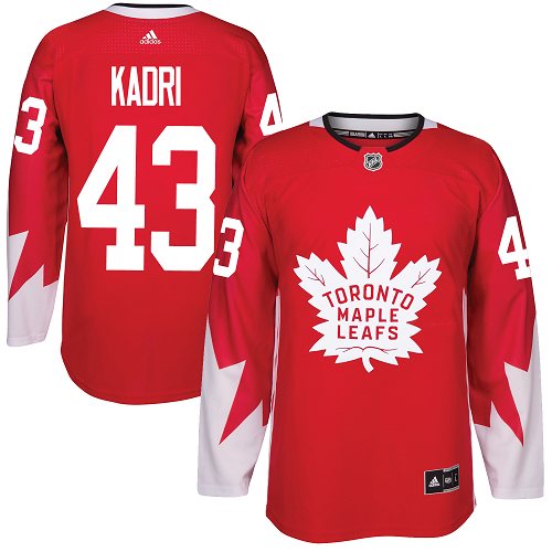 Adidas Maple Leafs #43 Nazem Kadri Red Team Canada Authentic Stitched NHL Jersey